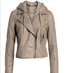 NWOT BLANKNYC Meant To Be Removable Hood Vegan Moto Jacket